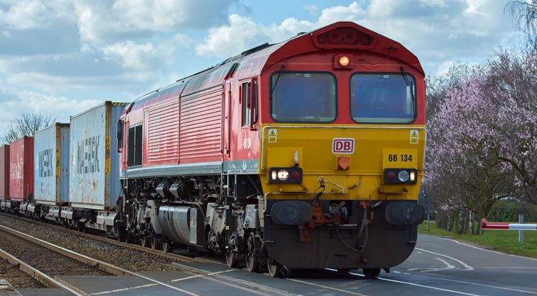 DB class 66134 at Tuves 14th March 2022 
