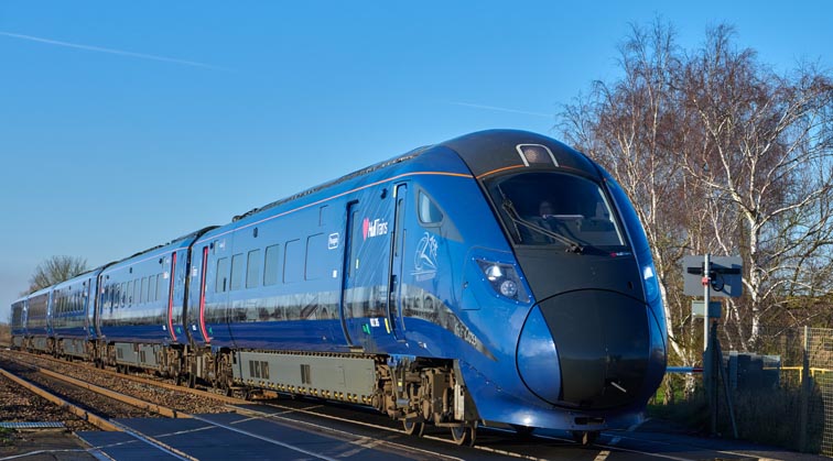 Hull Trains Paragon 802 305 at Tuves on Saturday the 22nd January in 2022 . 