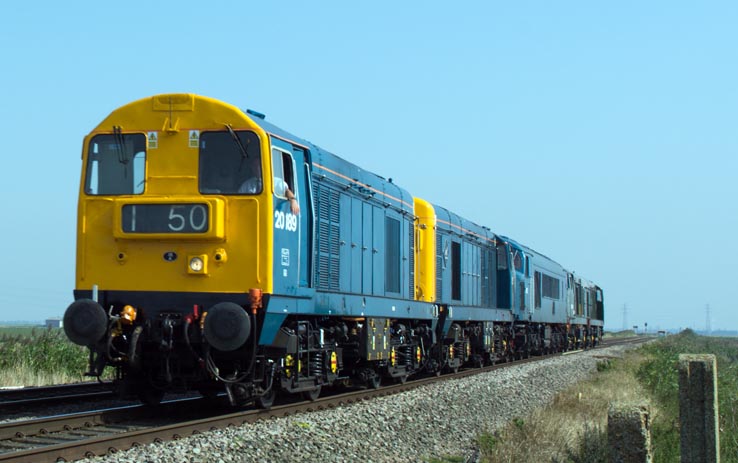  Convoy of four class 20s and a Peak 