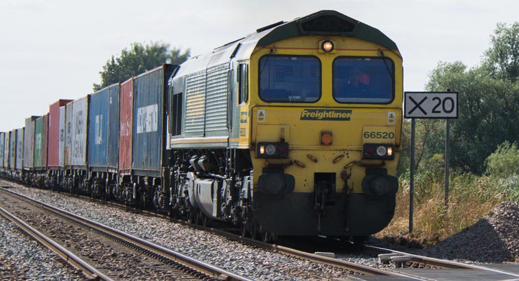 Freightliner class 66520 on the 1st August 2018 