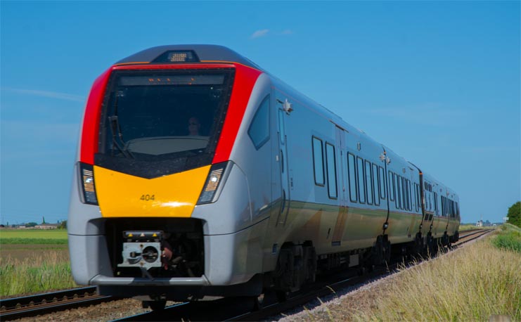 Greater Anglia Class 755 at Tuves 