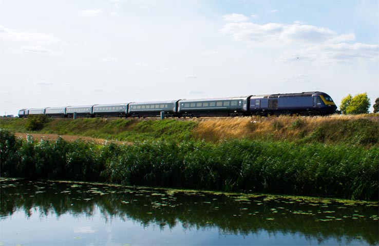  Ex GWR HST going to be put in store at ELY with all logos removed at Tuves 