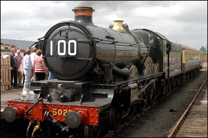 GWR 5029 at the open Weekend at Tyseley in 2008