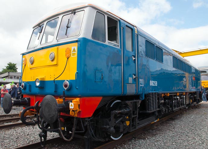 Class 86259 in British Rail Blue Class 86259 in British Rail Blue