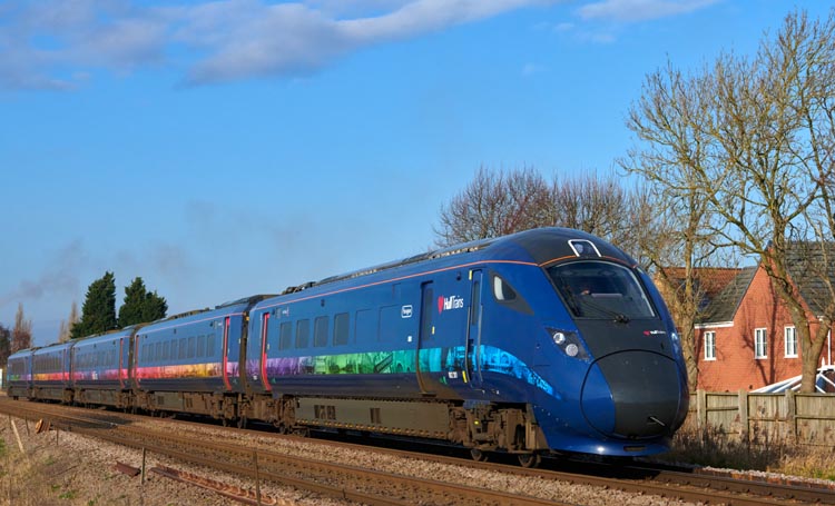  Hull trains Paragon class 802 301 at Whitlesea Sunday 16th January 2022