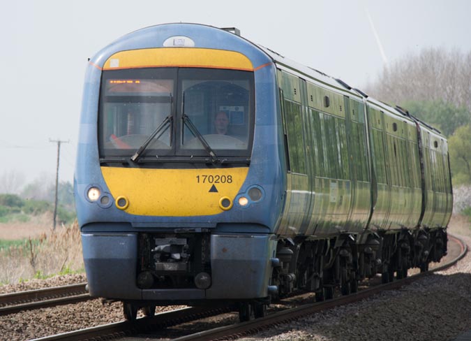 Class 170208 at Whittlesea 