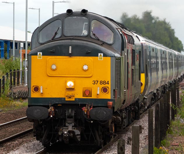 Class 37 884 Whittlesea station on 15th July 2021 