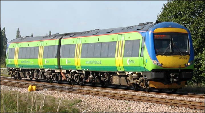 Central Train class 170518 at Whittlesea in 2006