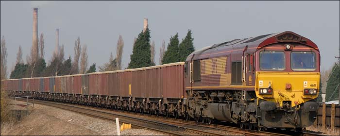 DB Schenker Rail class 66111 on Saturday 21st March 2009 