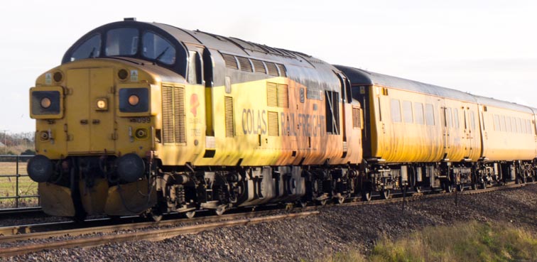 Colas Rail class 37 099 on a Network Rail measure train 
