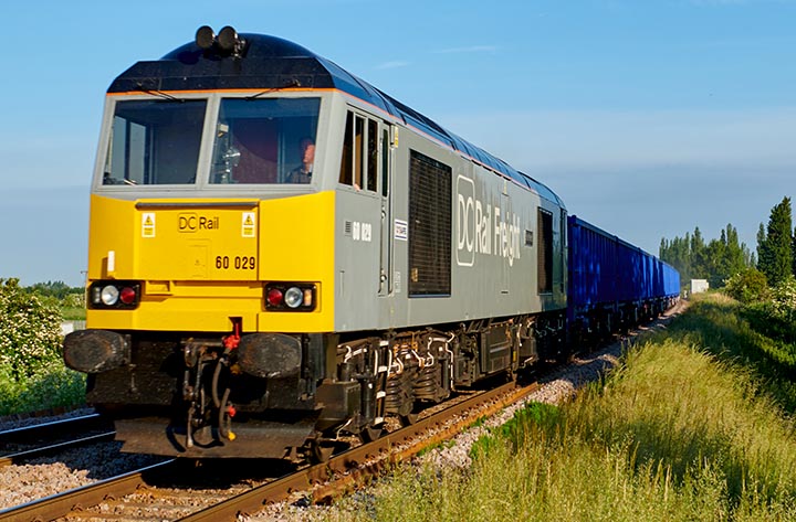  DC Rail Freight class 60 029 at Ramsey Road crossing at Whittlesea  2021