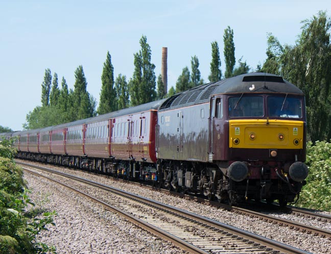 West Coast class 47 on a train of ECS 
