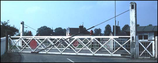 level crossing gates at Whittlesea station BR