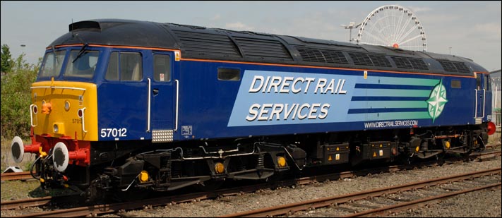 Direct Rail Services class 57 at York station in May 2008 Direct Rail Services class 57012 at York station