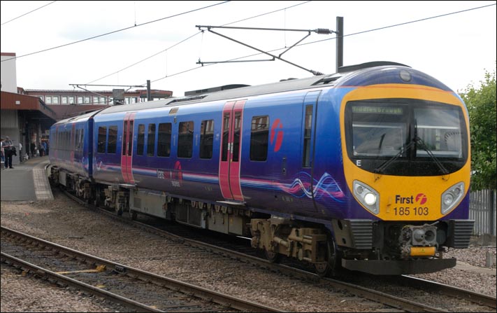 First Trans Pennine Express class 185 103 leaving York station First TransPennine Express class 185 103