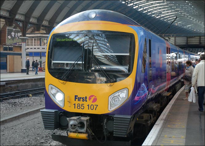 First TransPennine Express class 185 107 in York station First TransPennine Express class 185 107