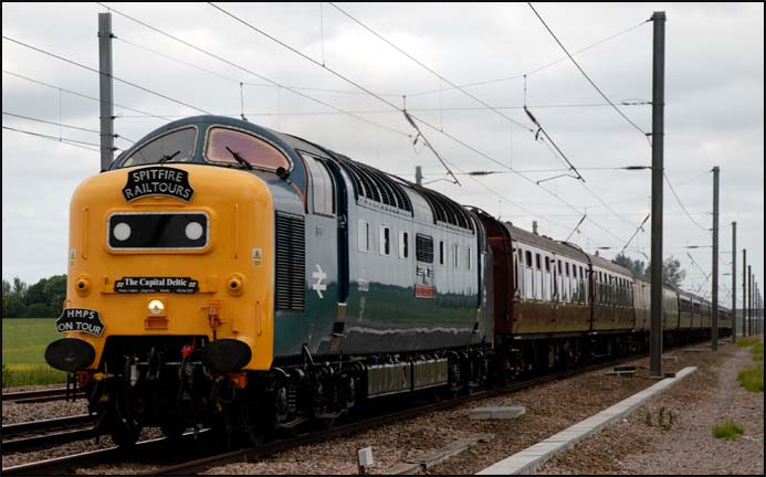 Deltic at Abbots Ripton in June 2010