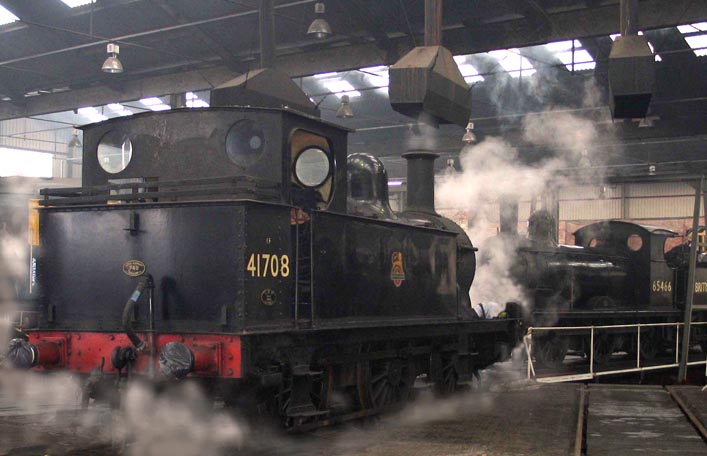 41708 in the Barrow Hill round house 