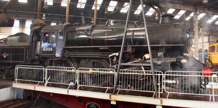 43106 inthe Barrow Hill Roundhouse