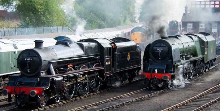 45690 light engine and 4-6-2 no.46233 Duchess of Sutherland 