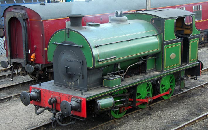 Green 0-6-0ST Peckett at Barrow Hill Green 0-6-0ST Peckett at Barrow Hill