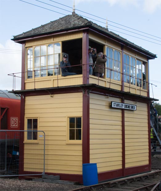 Staveley Engine Shed signal box at Barrow Hill in 2015