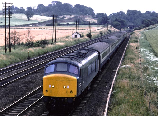 South of Bedford at Mill Brook a class 45 on the down fast line