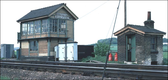 Shepreth Branch Junc signal box and hut