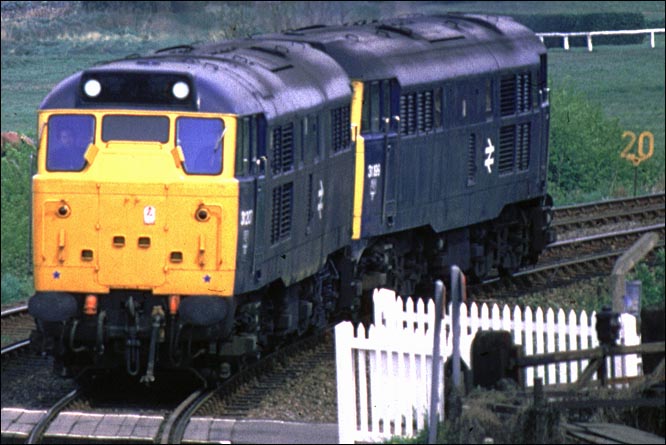 Two class 31s come from the Newmarket line light engines