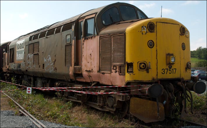 Class 37517 in Load haul colours at Carnforth 