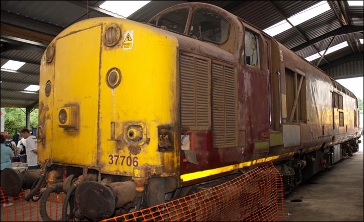 Class 37706 at Carnforth in the shed in 2008 Class 37706 at Carnforth in the shed in 2008