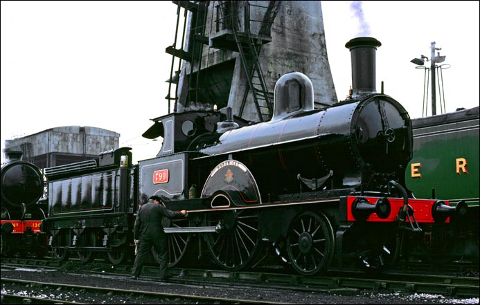 LNWR 2-4-0 no790 Hardwicke on shed 