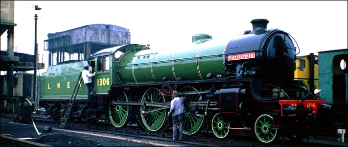 1360 Mayflower at Carnforth being got ready for the mainline