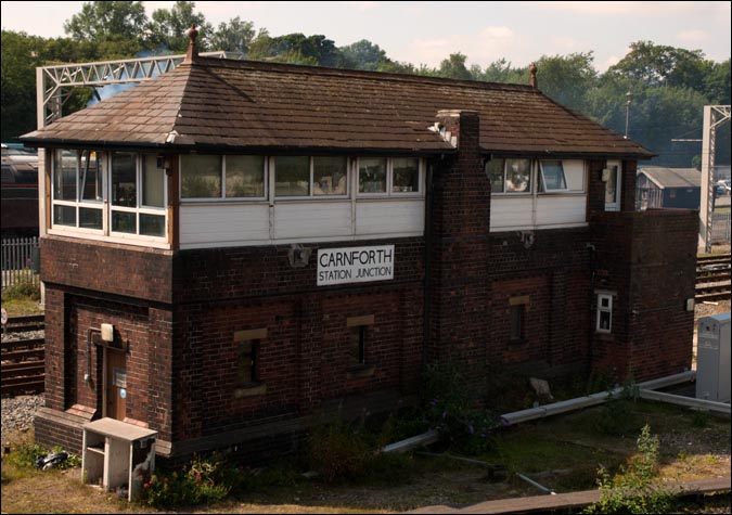 Carnforth Station Junction signal box in 2008 from the rear Carnforth Station Junction signal box in 2008 from the rear