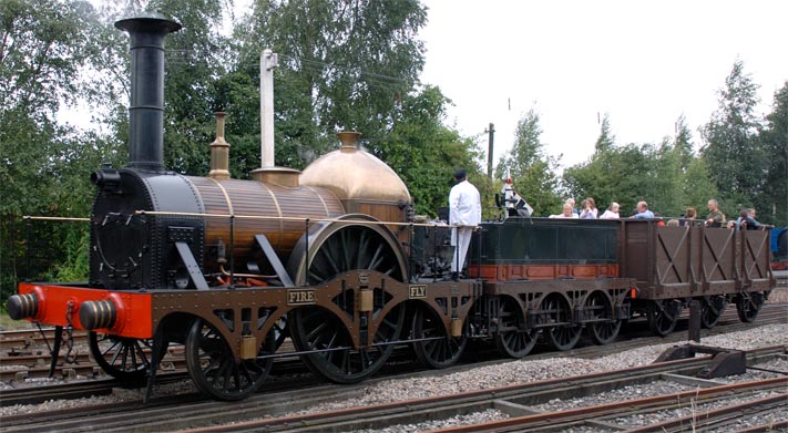 2-2-2 Fire Fly on the Broad gauge tracks at Didcot