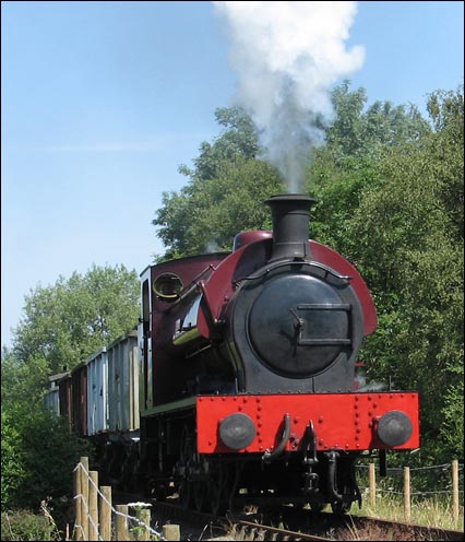 Jesse a 0-6-0ST with some of the mineral wagons 