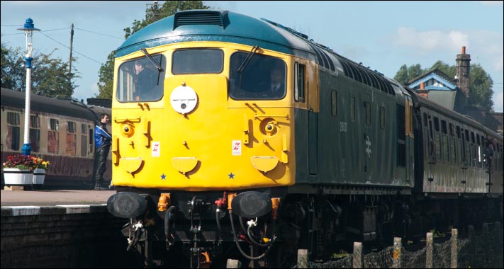 Class 26007 at Quorn and Woodhouse station on the 12th of September 2010 