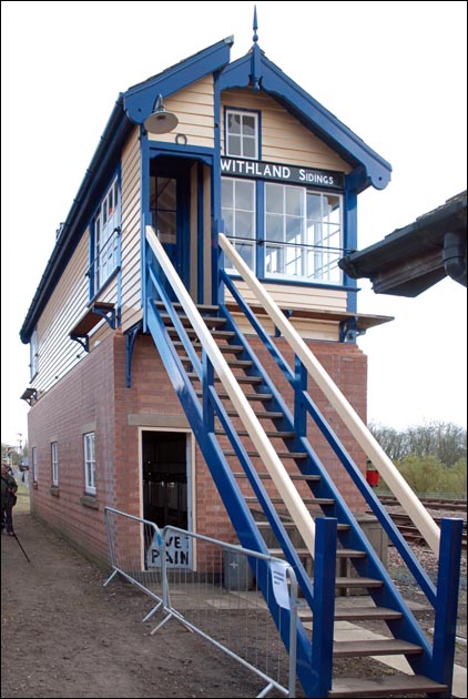 Swithland Sidings signal box in 2013