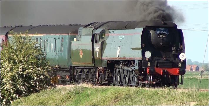 Tangmere 34067 with the return leg of The Fenman 