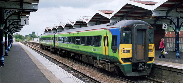 Central class 158785 in platform 2 at March 