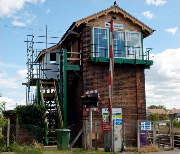 East Junction signal box having a make over in 2012
