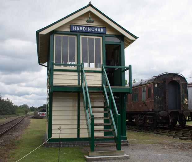 Hardingham signal box in 2015