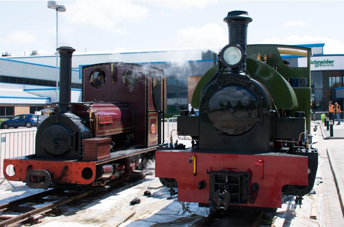 Two narrow gauge steam Hunslet quarry locomotves  Two narrow gauge steam Hunslet quarry locomotves