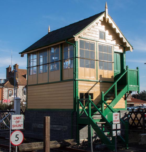 Sheringham East signal box in 2015 