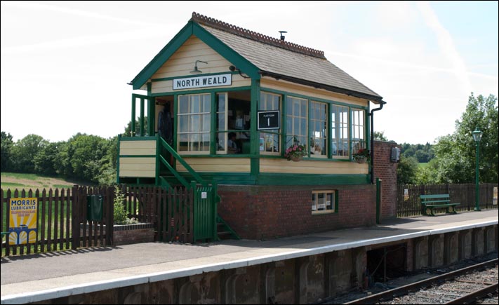 North Weald signal box and the platform 