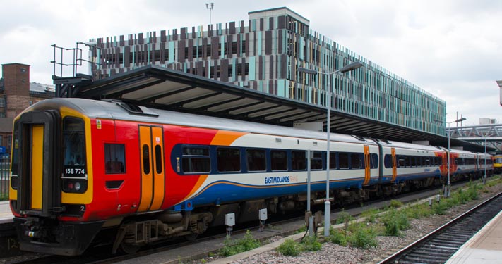 East Midland Trains class 158 774 at Nottingham 