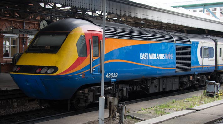 East Midland Trains HST power car 43059 at Nottingham station 