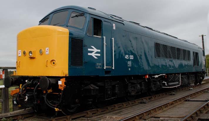 Class 45 133 at Wansford on the NVR