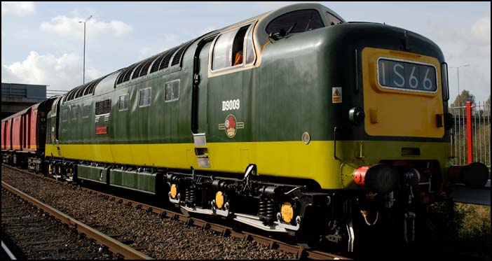 Deltic on a mail train at NVR
