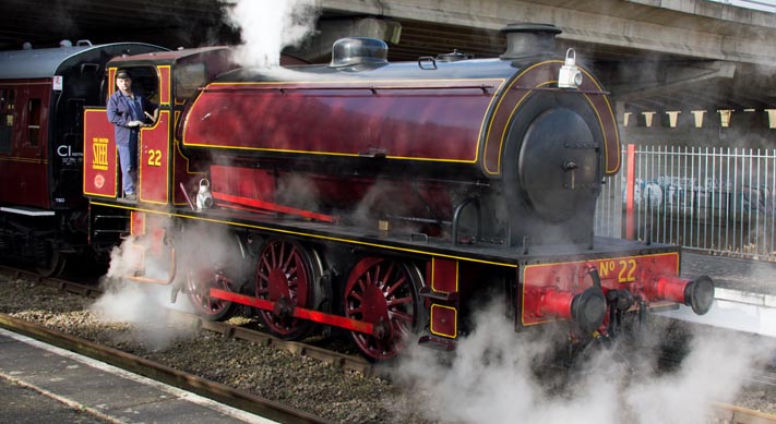 0-6-0ST no22 in Orton Mere station 0-6-0ST no22 at Orton Mere